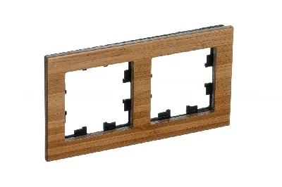 Рамка двухпостовая ATLASDESIGN NATURE, ДЕРЕВО БАМБУК