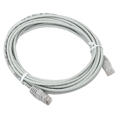 Патч-корд TERACOM Cat.5E (1Гбит/с) неэкранированный UTP оболочка PVC серый (5м)