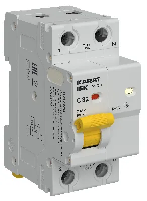 KARAT Устройство защиты от дугового пробоя c автоматическим выключателем 1P+N C 32A IEK