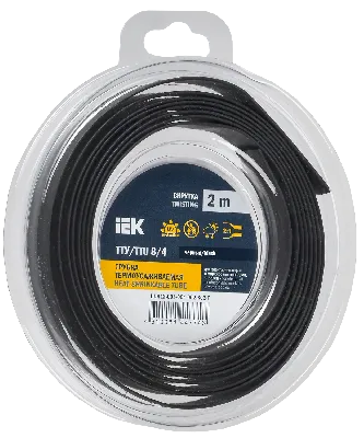 Трубка термоусадочная ТТУ нг-LS 8/4 черная (2м/упак) IEK