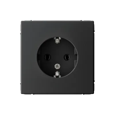 ARTGALLERY розетка с заземлением, 16А, механизм, карбон