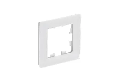 ATLASDESIGN NATURE 1-постовая РАМКА, НАТУРАЛЬНОЕ СТЕКЛО, БЕЛЫЙ