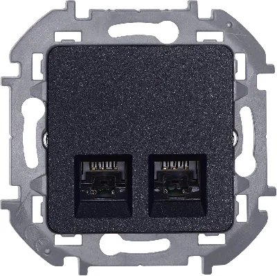 INSPIRIA розетка двойная RJ 45  категория 5e  UTP  антрацит
