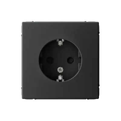 ARTGALLERY розетка с заземлением со шторками, 16А, механизм, карбон