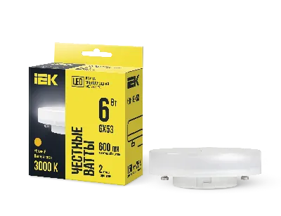Лампа светодиодная LED 6вт GX53 тепло-белый таблетка ECO