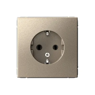 ARTGALLERY розетка с заземлением, 16А, механизм, шампань