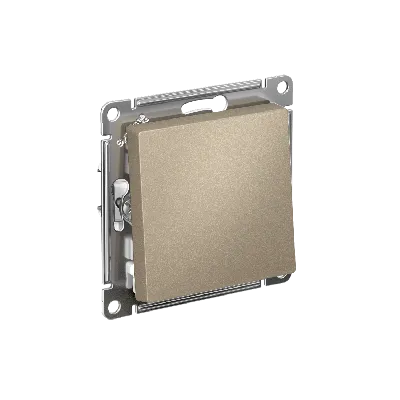 Выключатель одноклавишный ATLASDESIGN схема 1 10АХ механизм шампань