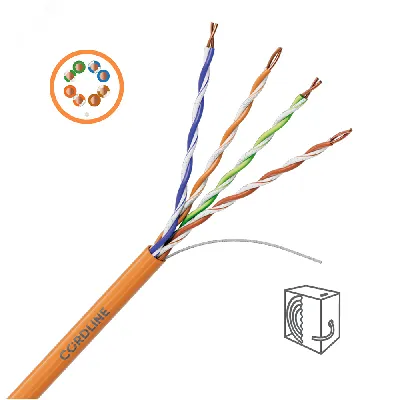 Витая пара СORDLINE U/UTP 4 пары 5e Сu 24A        G(0,51мм) вн.LSZH орн.305м