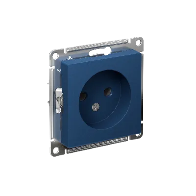 ATLASDESIGN РОЗЕТКА без заземления без шторок, 16А, механизм, АКВАМАРИН