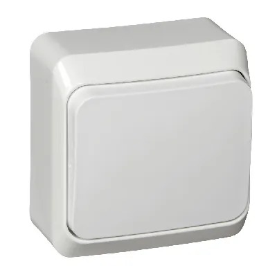 ЭТЮД Переключатель одноклавишный наружный белый сх.6