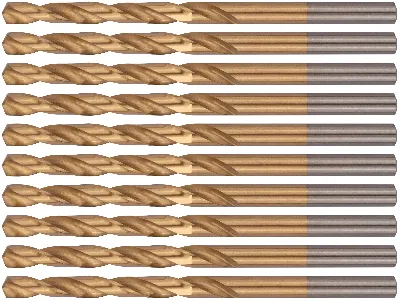 Сверла HSS по металлу, титановое покрытие 5.0 мм (10 шт)