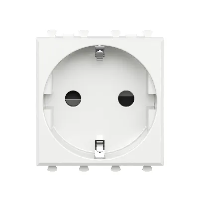 Avanti Розетка ''Белое облако'', 2P+E, с защитными шторками, 2 модульная