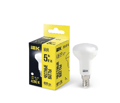 Лампа светодиодная LED рефлекторная 5вт E14 R50 белый ECO