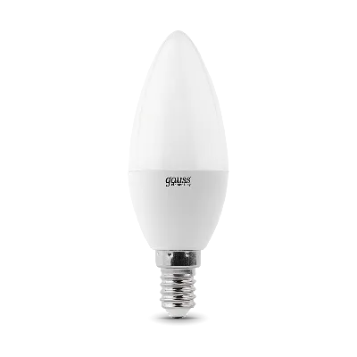 Лампа светодиодная LED 7 Вт 450 лм 3000К AC180-240В E14 свеча теплая (промоупаковка 3 лампы) Elementary Gauss