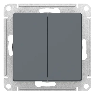 ATLASDESIGN 2-клавишный переключатель, перекрестный, 2 x сх. 7, 10АХ, механизм, ГРИФЕЛЬ