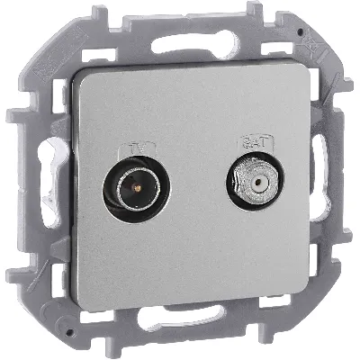 Розетка TV/SAT звезда  INSPIRIA алюминий