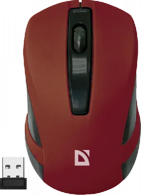 Мышь беспроводная MM-605 1200 dpi, 3 кнопки, красный