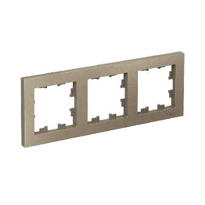 Рамка трехпостовая ATLASDESIGN универсальная шампань