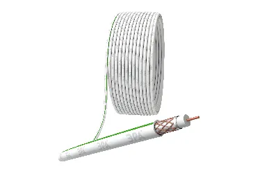 Кабель коаксиальный SAT 703 B 75 Ом Cu/(оплётка Cu 75%) PVC цвет белый 100 м
