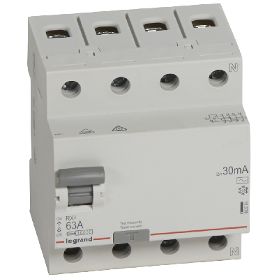 ВДТ RX3 - 4П - 63 А - тип AC - 30 мА - 4 модуля