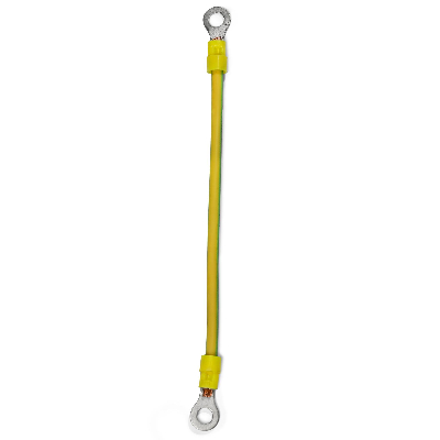 Заземляющий проводник сечение ТПЖ 6 кв.мм PTK-Accessories (574-501) Длина: 150 мм. Под болт М8.