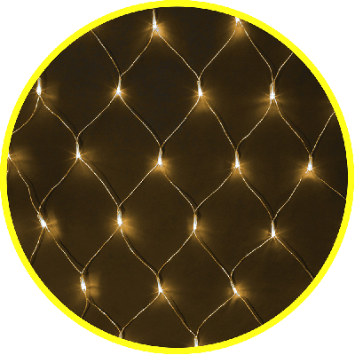 Гирлянда новогодняя светодиодная NGF-N01-240WW-12-2x1.5m-230-TR-IP44